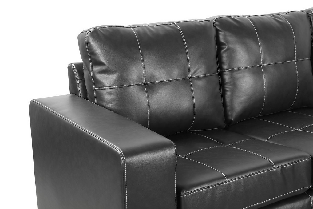 Dark Brown Corner Leather Lounge Suite